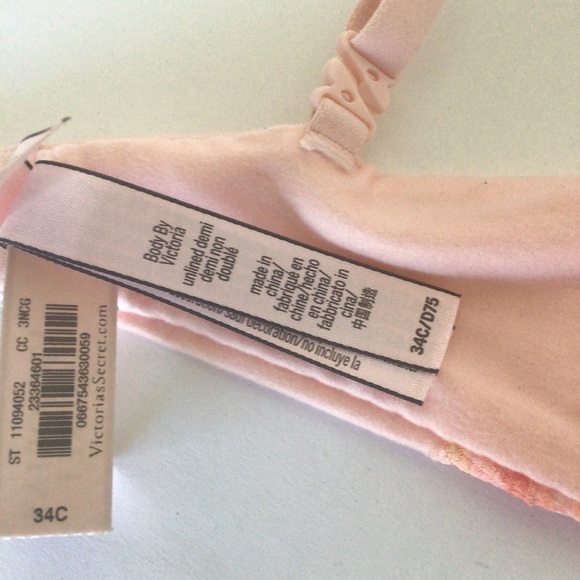 VICTORIAS SECRET BODY BY VICTORIA UNLINED DEMI BRA SIZE 34C NWT - Picture 11 of 16